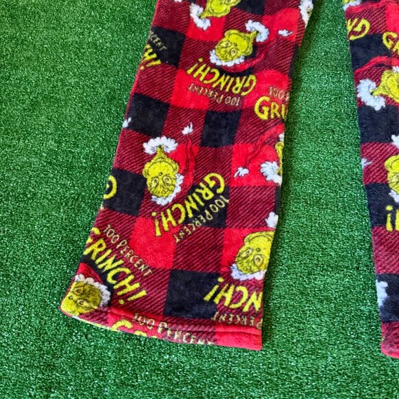 The Grinch Elastic Waist Pockets Fleece Christmas Loungewear Pajama Pants Size M - Picture 11 of 12
